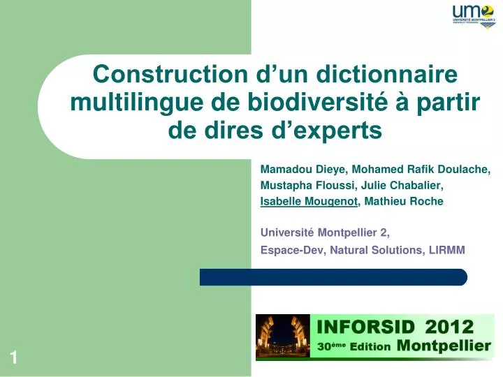 construction d un dictionnaire multilingue de biodiversit partir de dires d experts