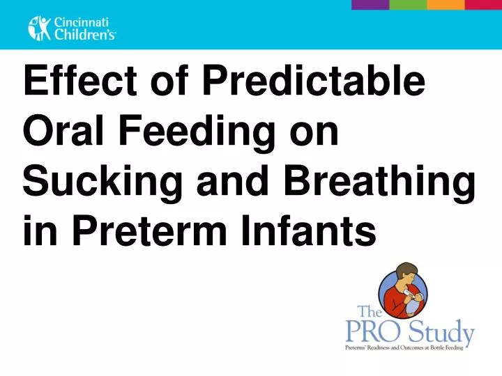 effect of predictable oral feeding on sucking and breathing in preterm infants