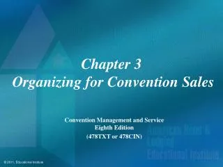 Chapter 3 Organizing for Convention Sales