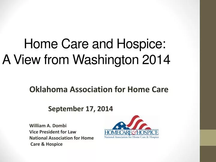 home care and hospice a view from washington 2014