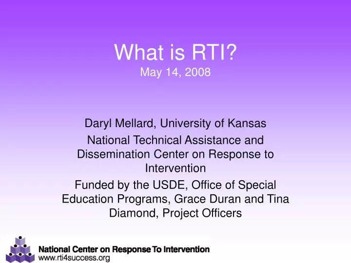 what is rti may 14 2008