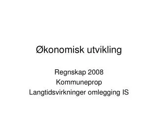 konomisk utvikling