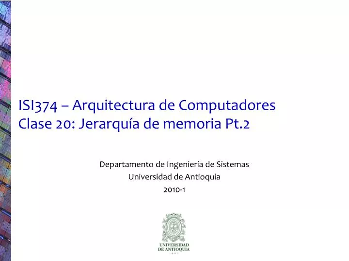 isi374 arquitectura de computadores clase 20 jerarqu a de memoria pt 2