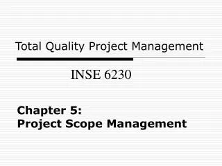 chapter 5 project scope management