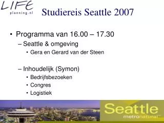 studiereis seattle 2007