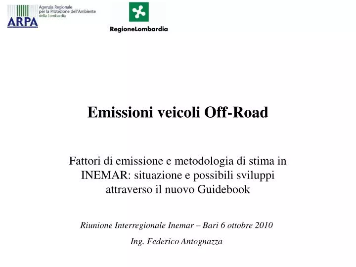 emissioni veicoli off road