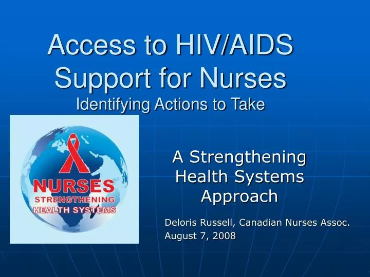 access to hiv aids support for nurses identifying actions to take