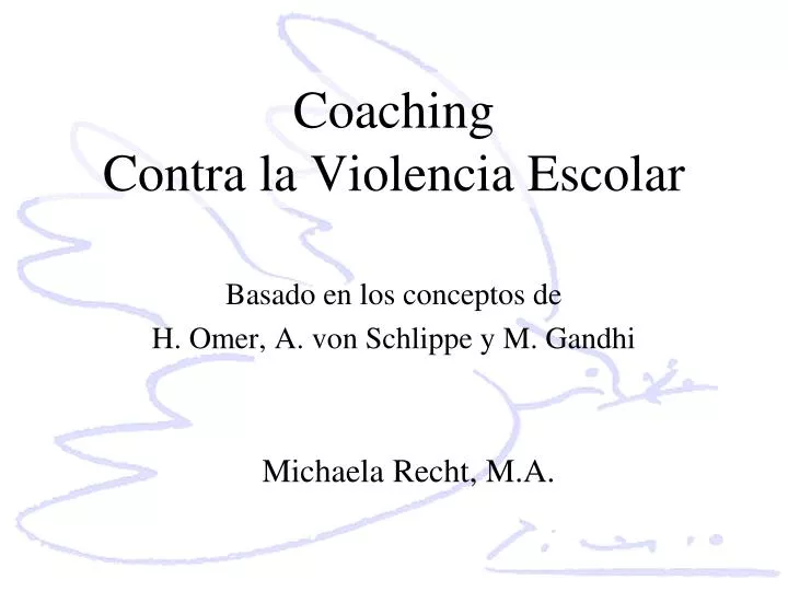 coaching contra la violencia escolar