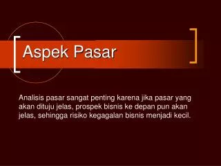 aspek pasar