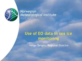 Use of EO data in sea ice monitoring