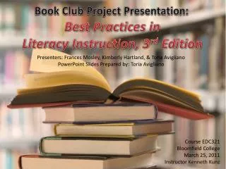 Book Club Project Presentation: