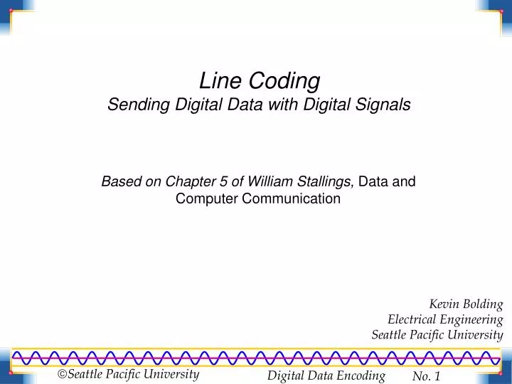 line coding sending digital data with digital signals