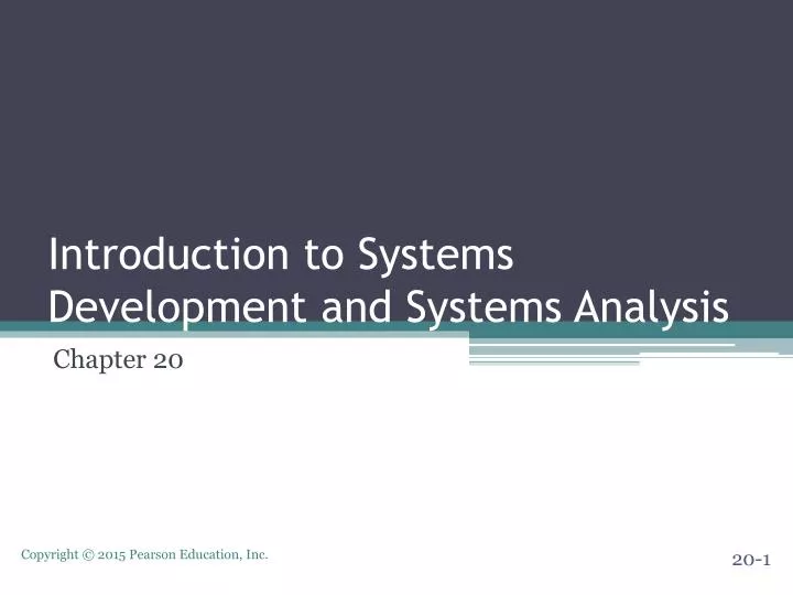 introduction to systems development and systems analysis