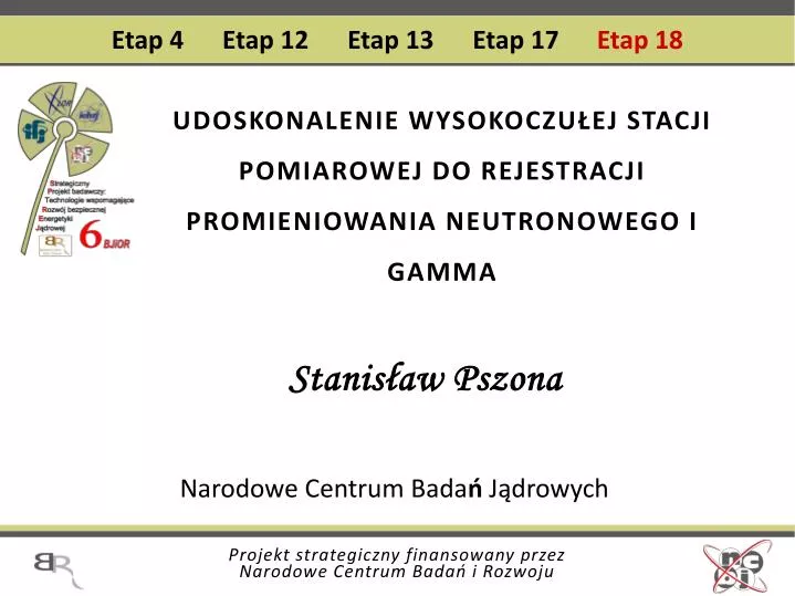 udoskonalenie wysokoczu ej stacji pomiarowej do rejestracji promieniowania neutronowego i gamma