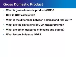 Gross Domestic Product