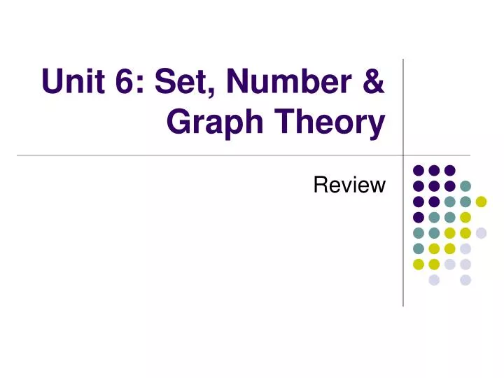unit 6 set number graph theory