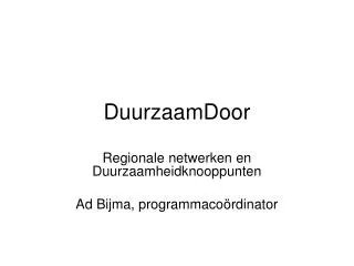 DuurzaamDoor