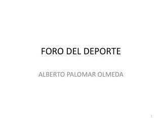 foro del deporte