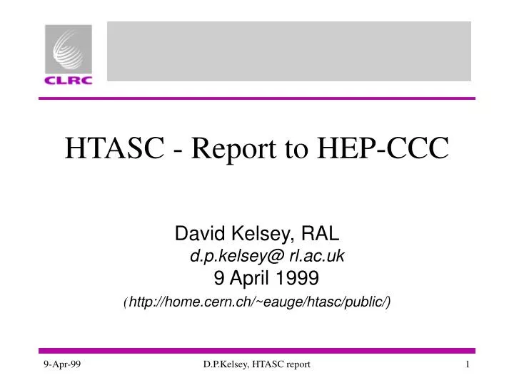 htasc report to hep ccc