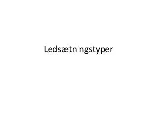 leds tningstyper