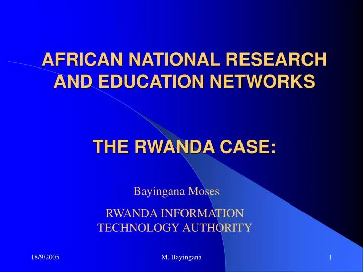 african national research and education networks the rwanda case