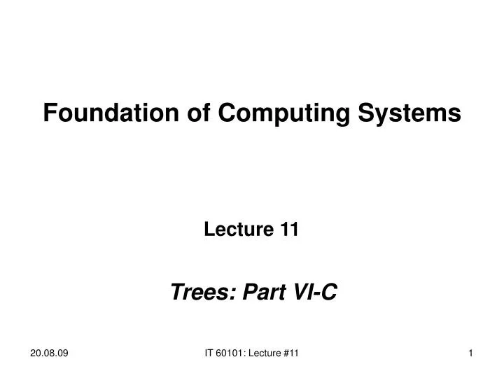 foundation of computing systems