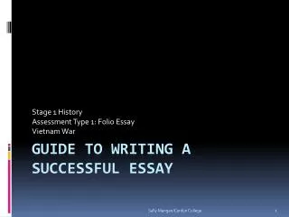 Guide to writing a successful essay