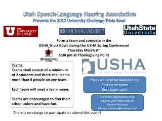 Form a team and compete in the USHA Trivia Bowl during the USHA Spring Conference!