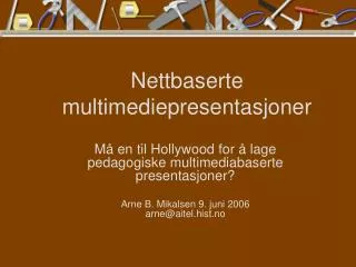 nettbaserte multimediepresentasjoner