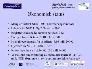 konomisk status