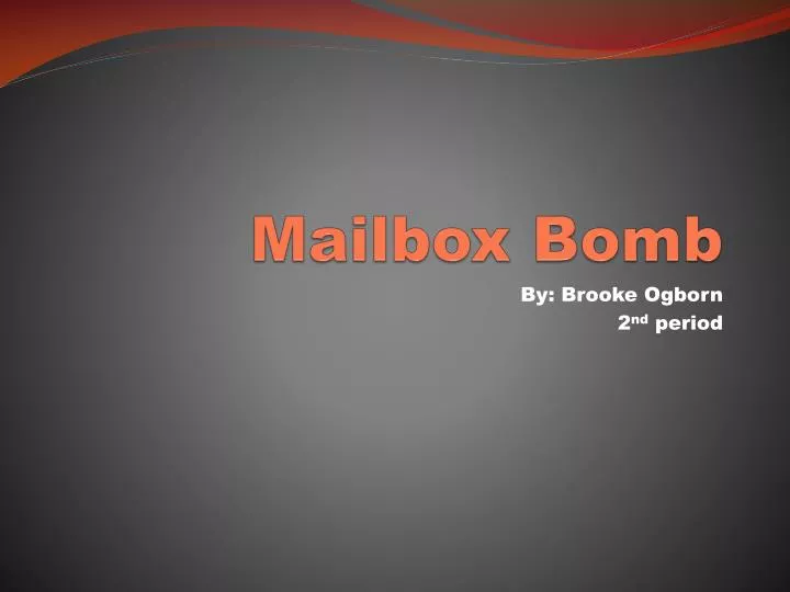 mailbox bomb