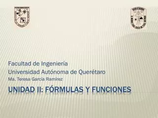 facultad de ingenier a universidad aut noma de quer taro ma teresa garc a ram rez