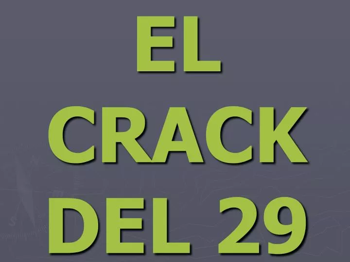 el crack del 29