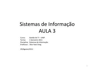 sistemas de informa o aula 3
