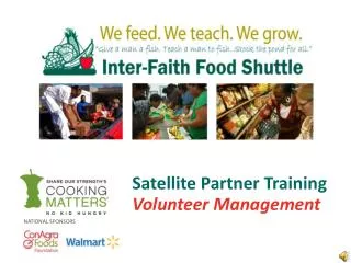 Satellite Partner Training Volunteer Management