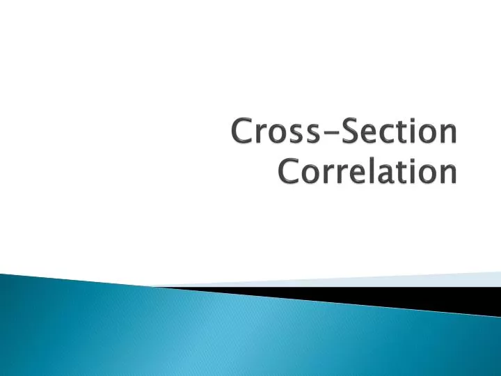 cross section correlation