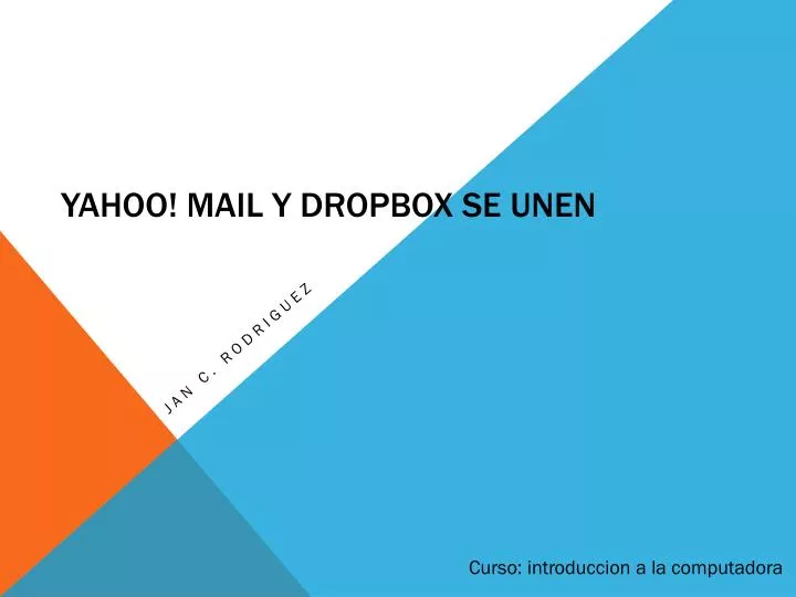 yahoo mail y dropbox se unen