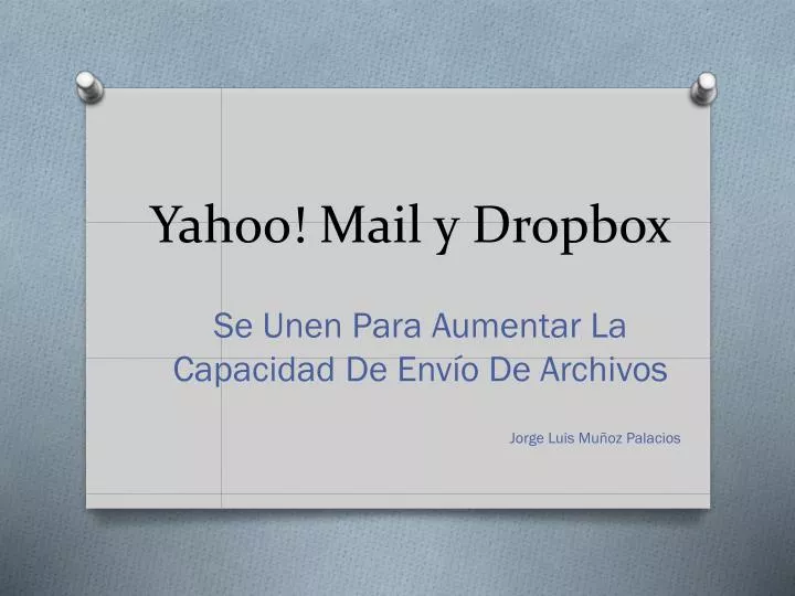yahoo mail y dropbox