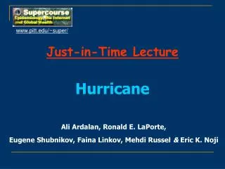 Just-in-Time Lecture Hurricane