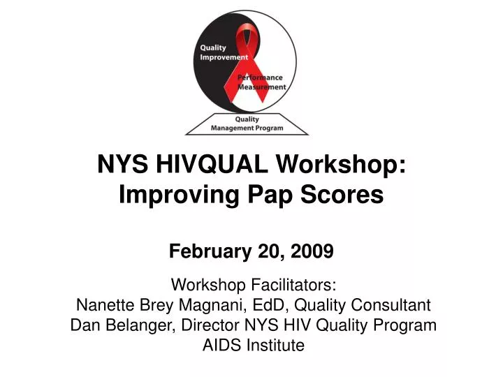 nys hivqual workshop improving pap scores february 20 2009