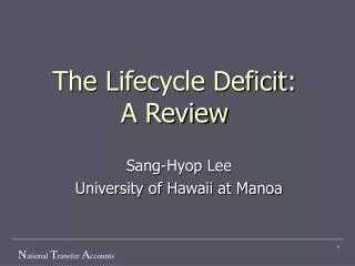 The Life c ycle Deficit : A Review