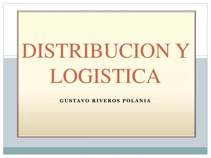 distribucion y logistica
