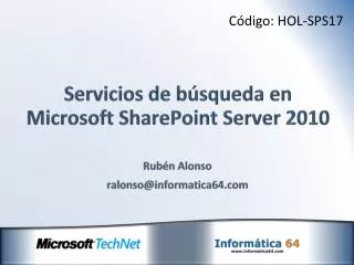 servicios de b squeda en microsoft sharepoint server 2010