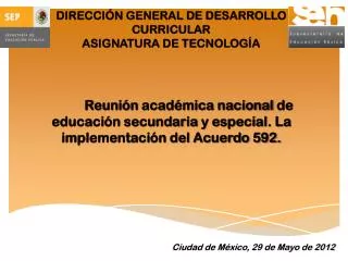 direcci n general de desarrollo curricular asignatura de tecnolog a