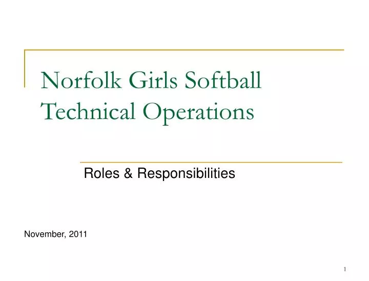 norfolk girls softball technical operations