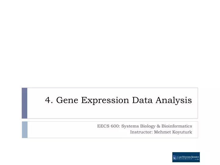 4 gene expression data analysis