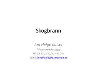 skogbrann