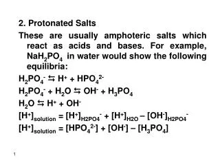 2. Protonated Salts