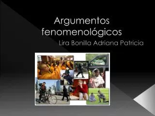 argumentos fenomenol gicos