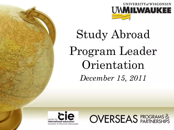 study abroad program leader orientation december 15 2011